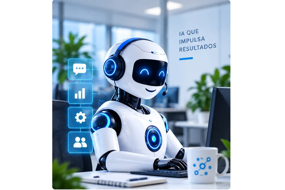 Operación de Call Center con agentes humanos, inteligencia artificial y automatización