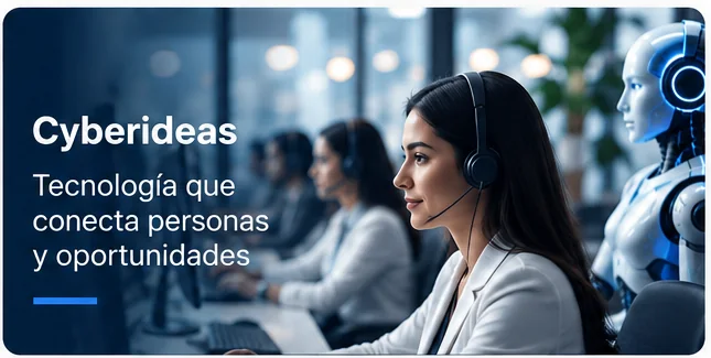 Contact Center híbrido de Cyberideas con agentes humanos e inteligencia artificial